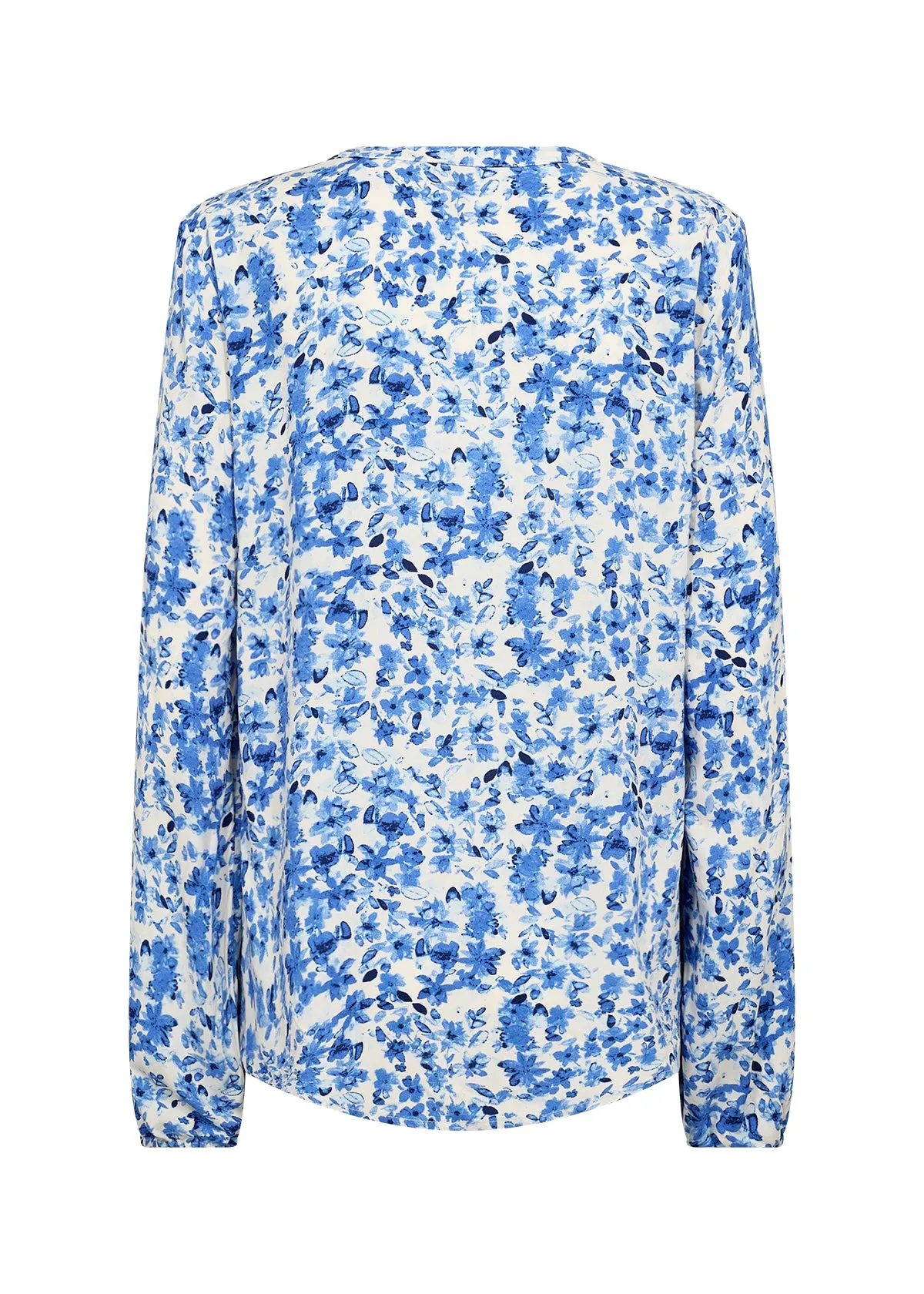 40540 - Blue Doha Print Blouse - Soya Concept