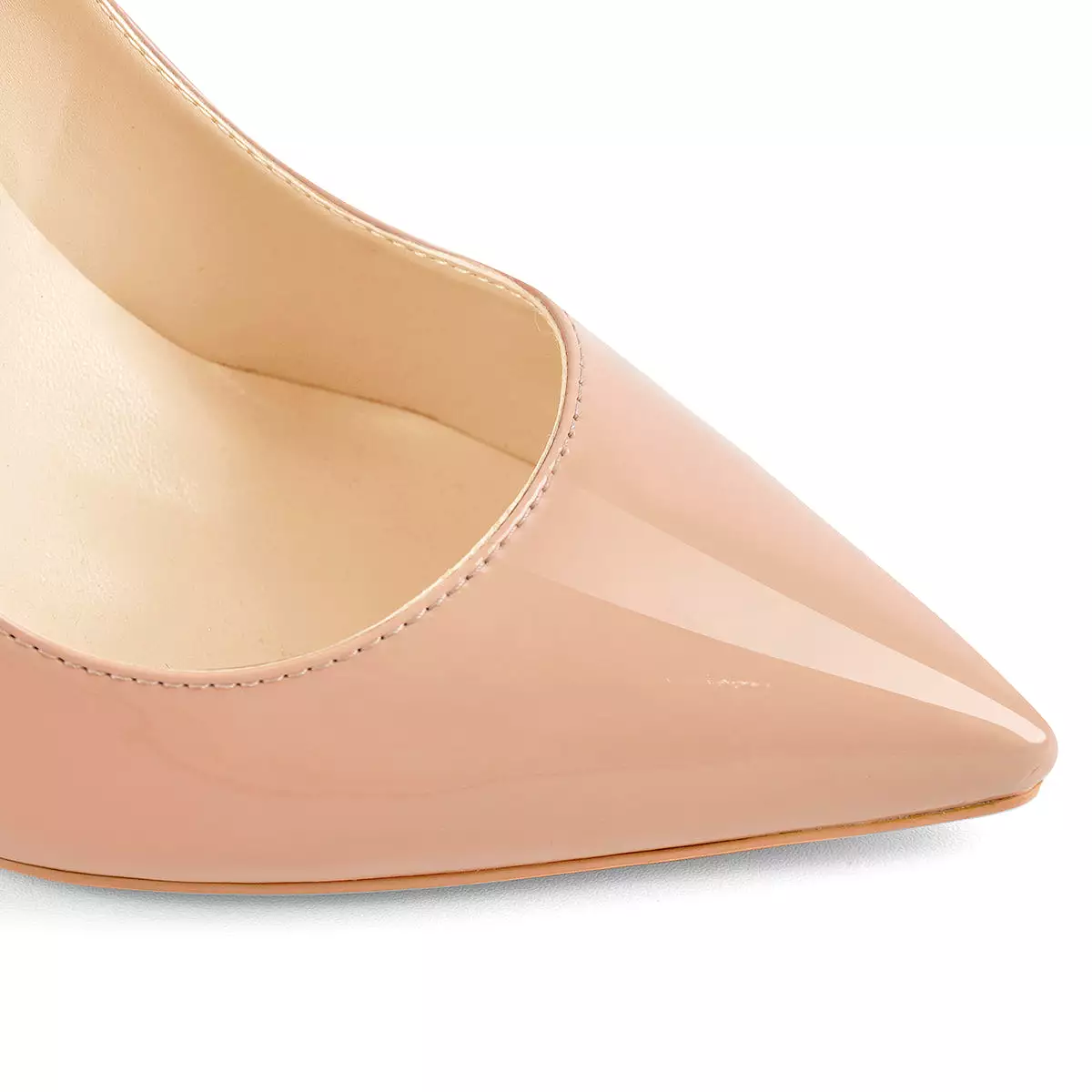 8cm 10cm 12cm Baby Pink Pointed Toe Slip On High Heel Pumps