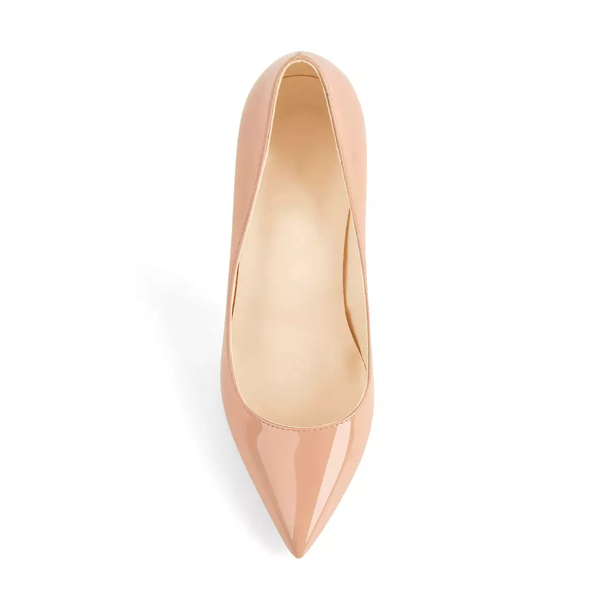 8cm 10cm 12cm Baby Pink Pointed Toe Slip On High Heel Pumps