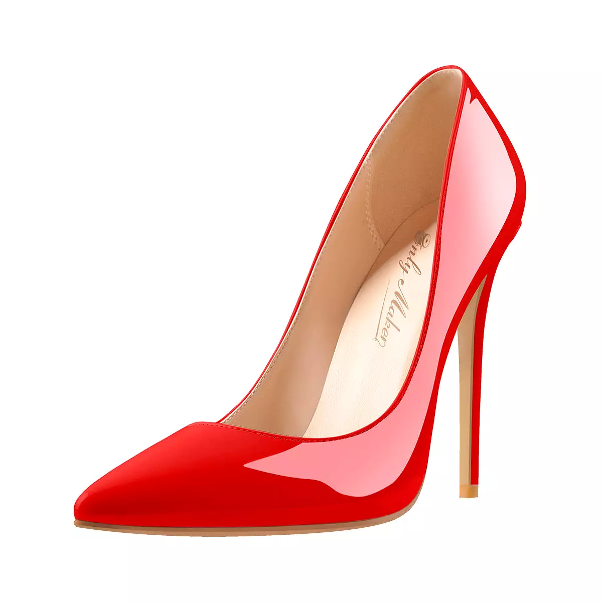 8cm 10cm 12cm Red Pointed Toe Slip On High Heel Pumps