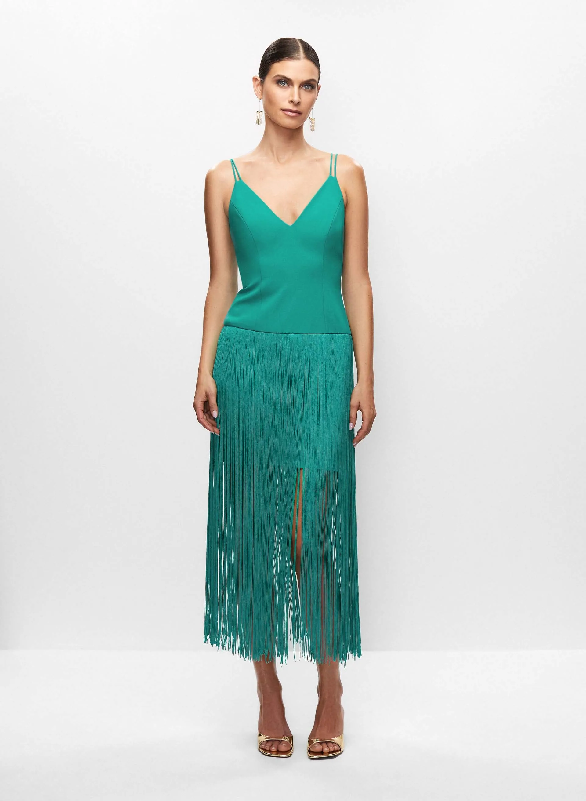 Adrianna Papell - Fringe Detail Dress