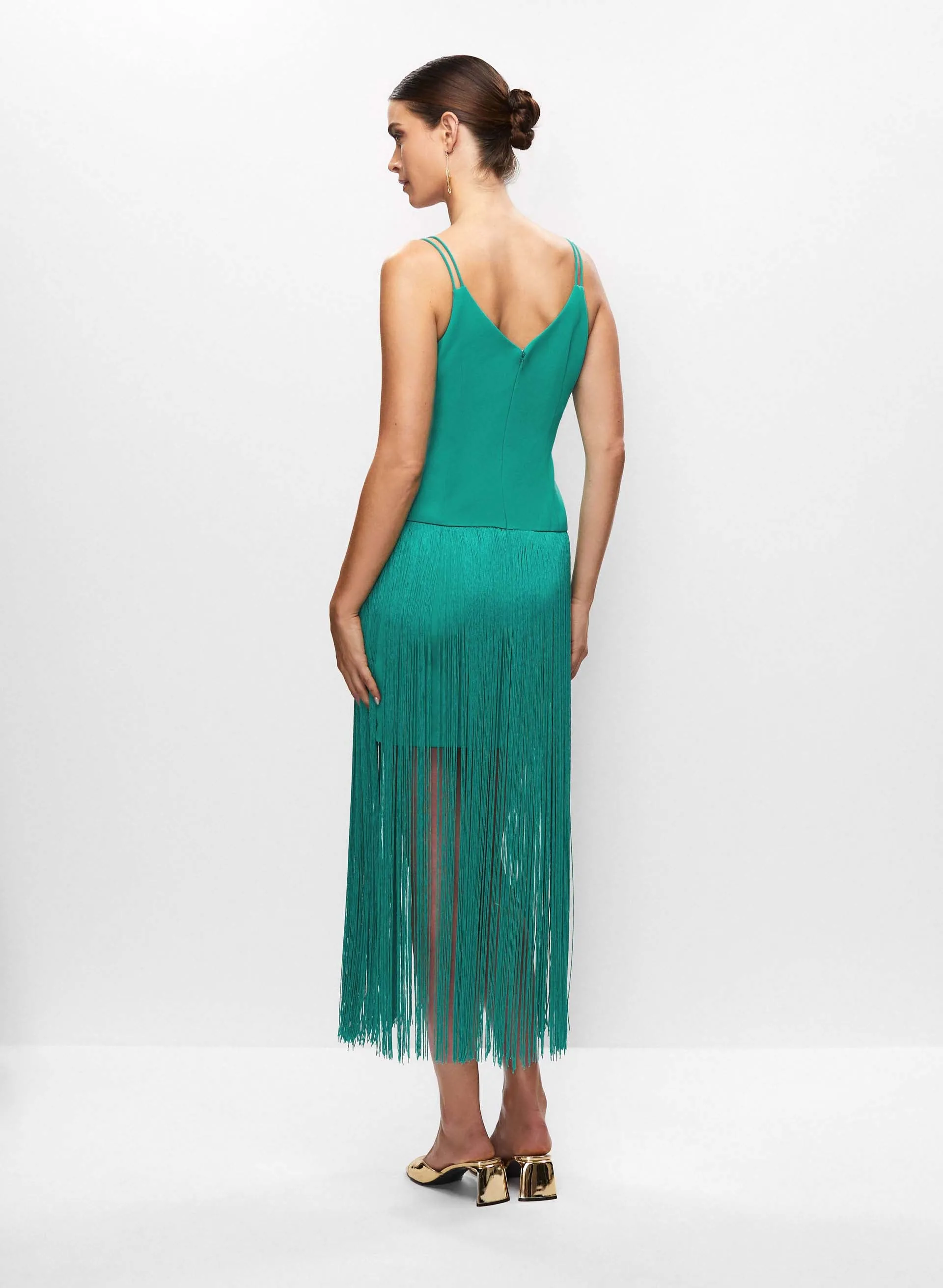 Adrianna Papell - Fringe Detail Dress