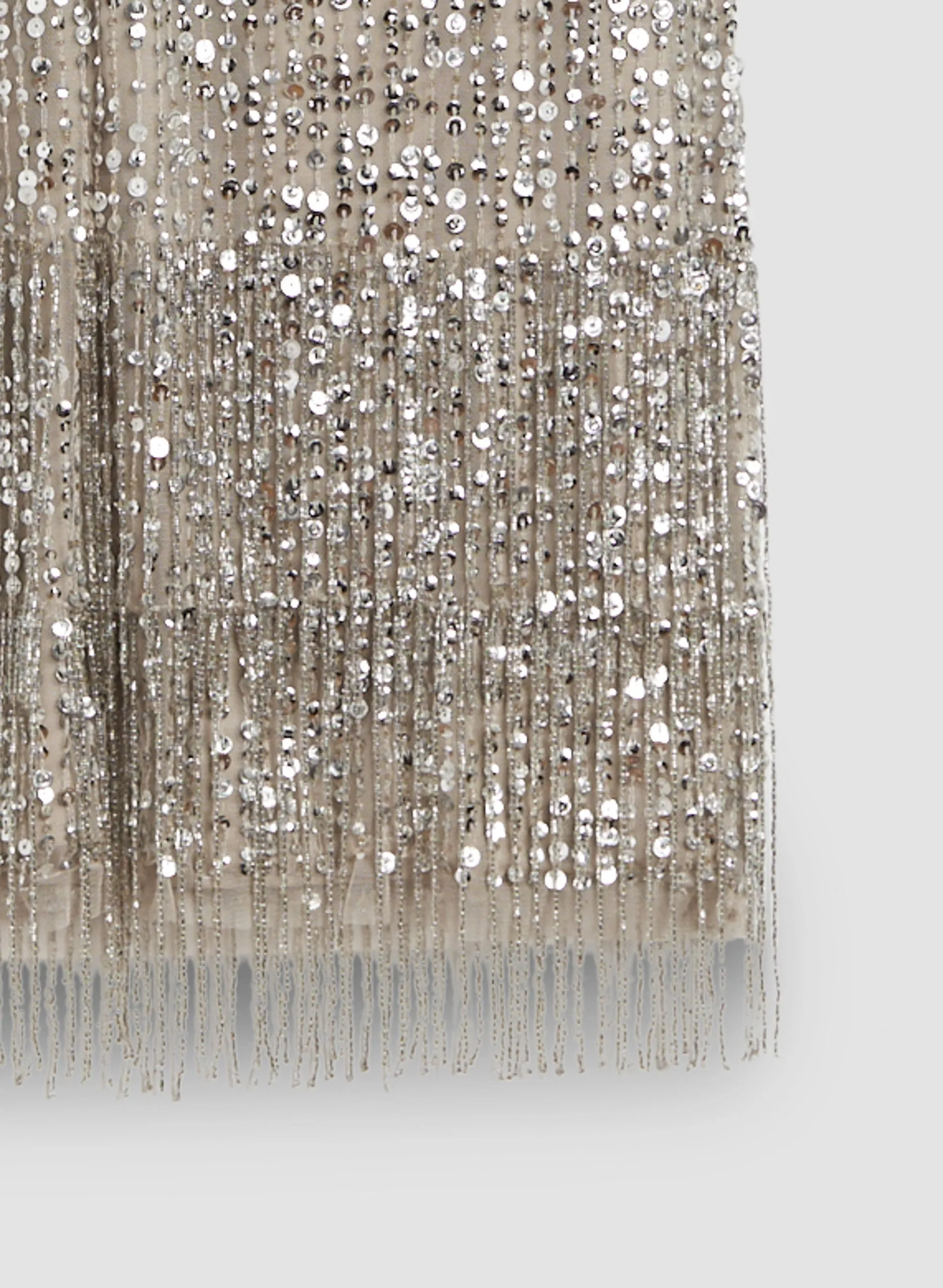 Adrianna Papell - Fringed Sequin Dress