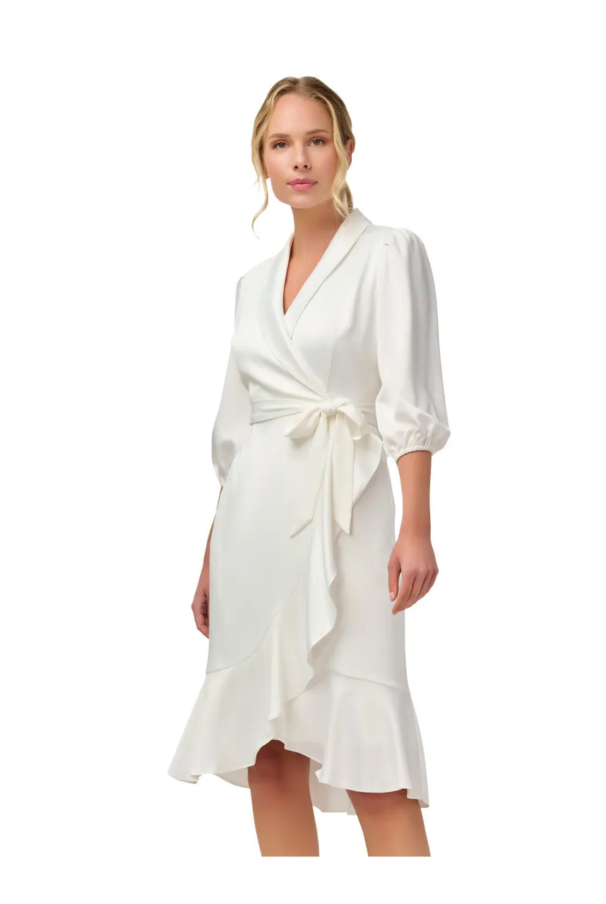 ADRIANNA PAPELL Satin crepe wrap dress -                         -                     -                