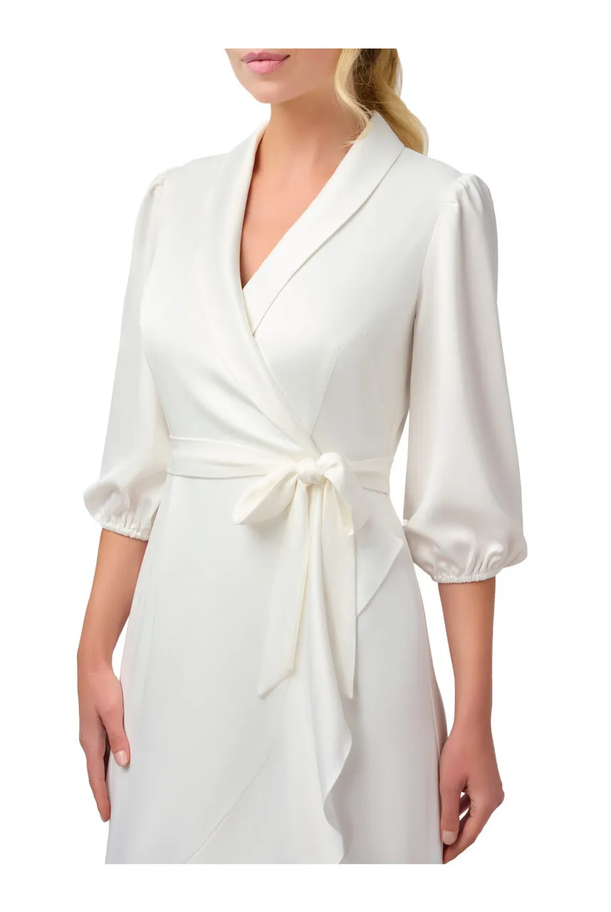 ADRIANNA PAPELL Satin crepe wrap dress -                         -                     -                