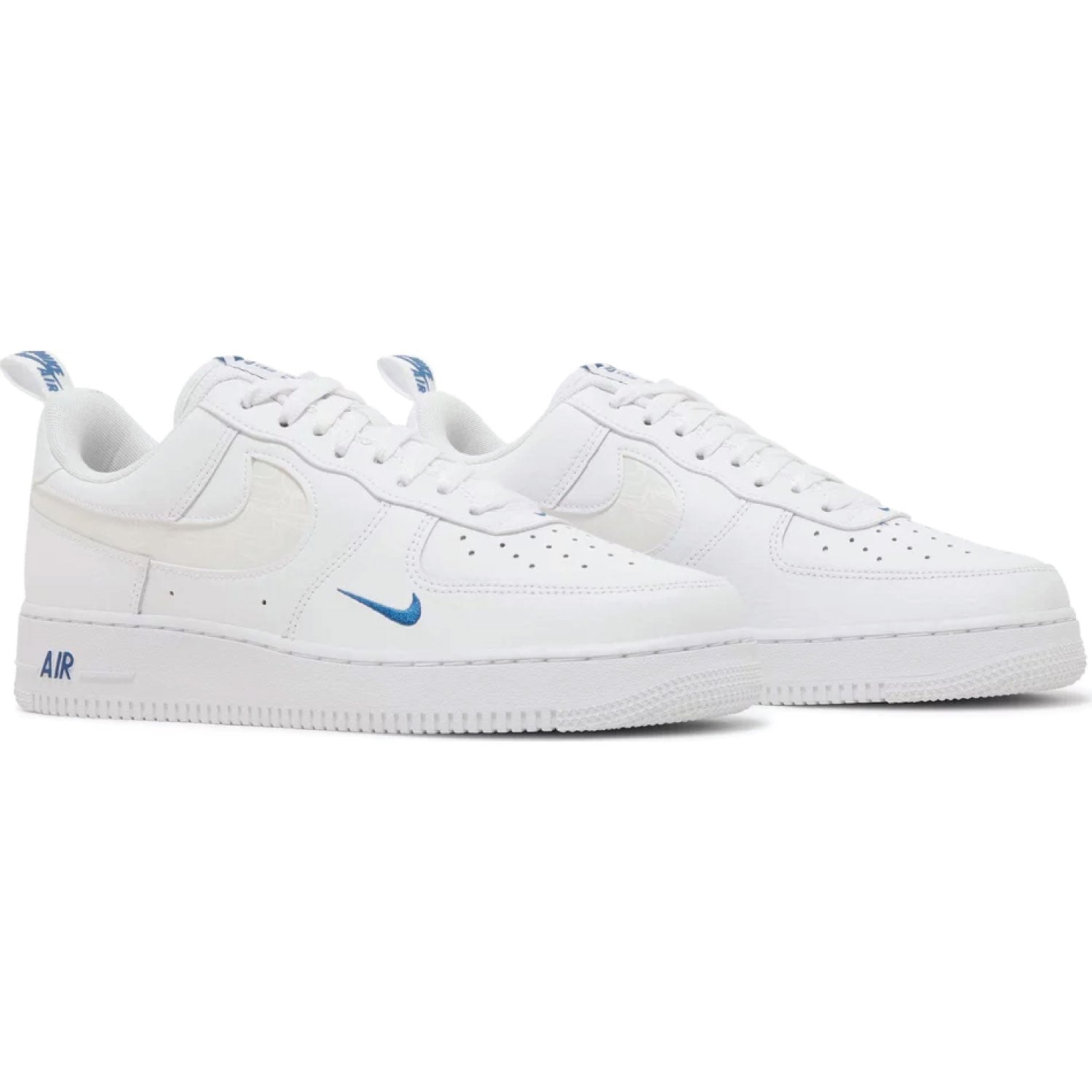 Air Force 1 '07 LV8 'Reflective Swoosh - White Dark Marina Blue'