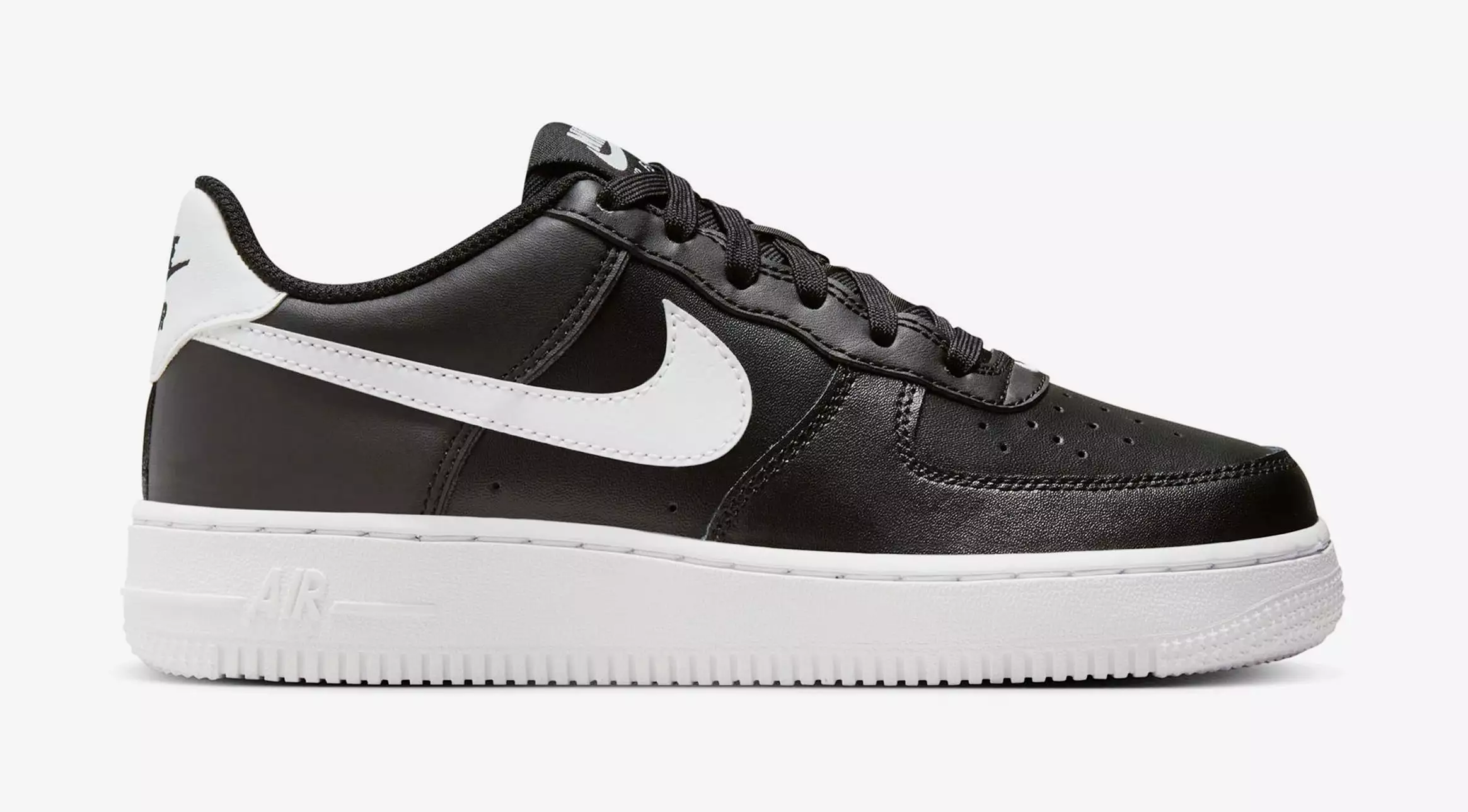 Air Force 1 Low Grade School Lifestyle Shoes (Black/White)