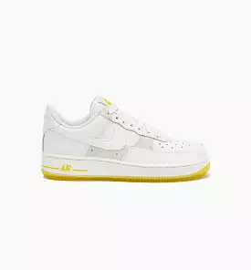 Air Force 1 Low Patchwork Womens Lifestyle Shoe - Summit White/Opti Yellow