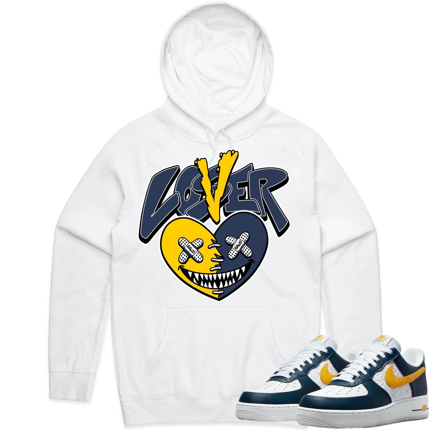 Air Force One Michigan AF1 Hoodie to Match - MICHIGAN LOVER LOSER BAWS