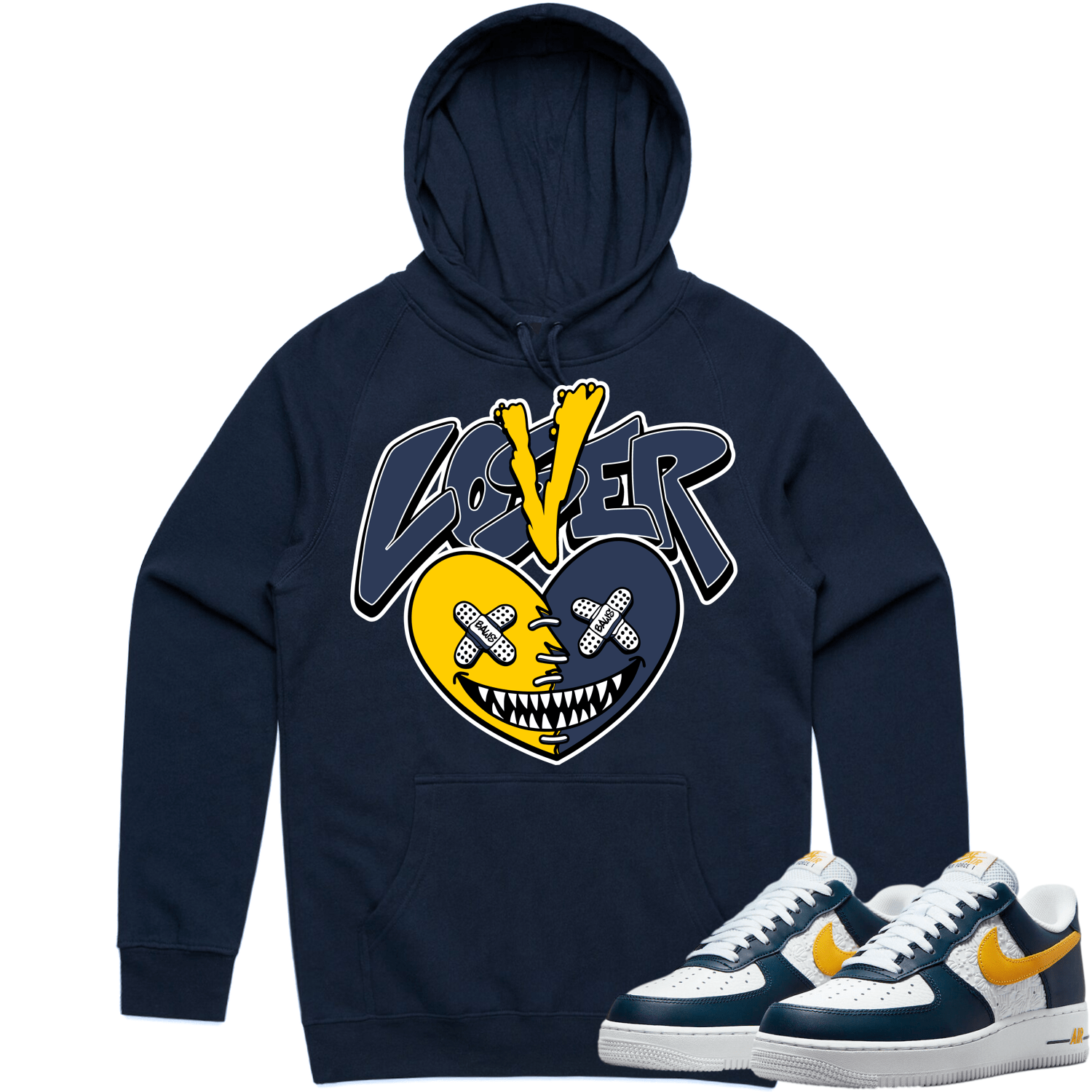 Air Force One Michigan AF1 Hoodie to Match - MICHIGAN LOVER LOSER BAWS