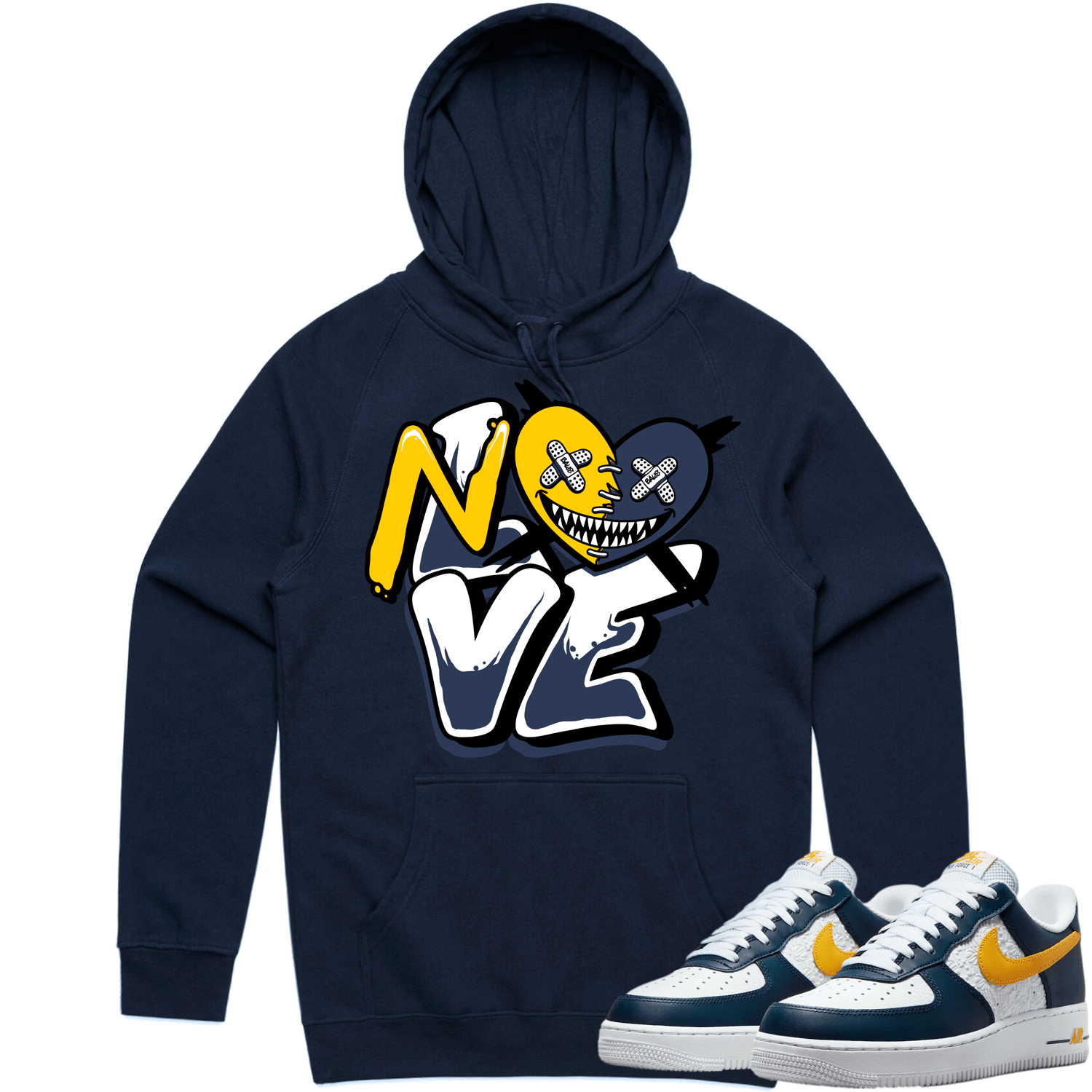 Air Force One Michigan AF1 Hoodie to Match - MICHIGAN NO LOVE BAWS