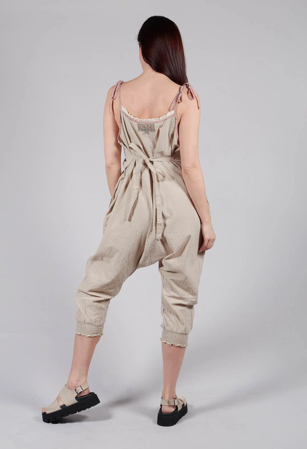 Alain Jumpsuit in Striped Linen