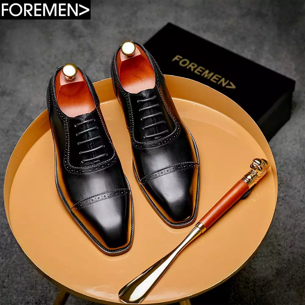 ALEX | Black Cap Toe Oxfords