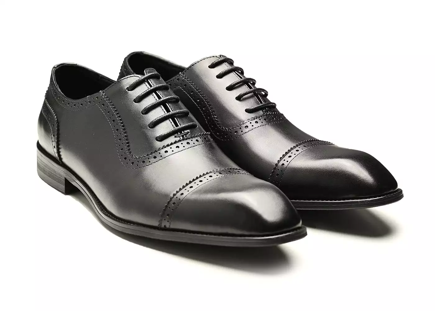 ALEX | Black Cap Toe Oxfords