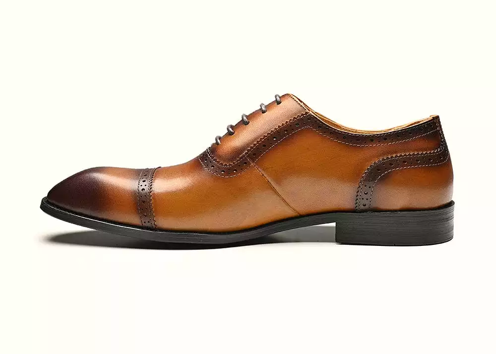 ALEX | Brown Cap Toe Oxfords