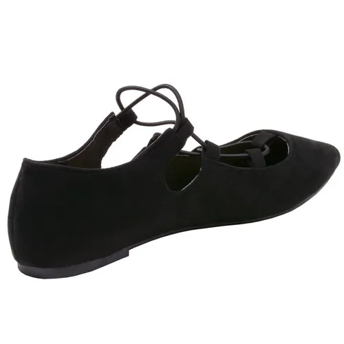 Alpine Swiss Elena Womens Pointed Toe Ballet Flats Strappy Slip-On Flat Shoes