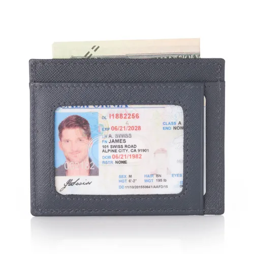 Alpine Swiss RFID Front Pocket Wallet ID Card Case