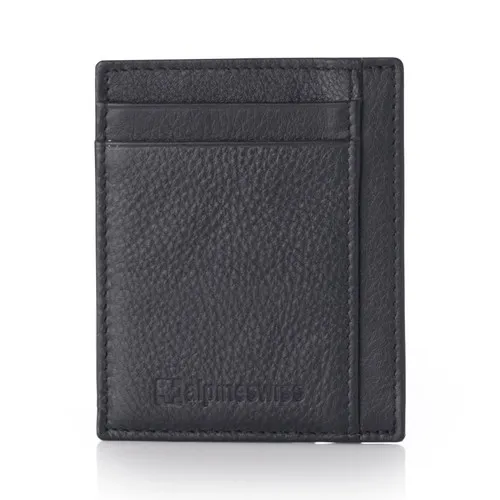 Alpine Swiss RFID Front Pocket Wallet ID Card Case