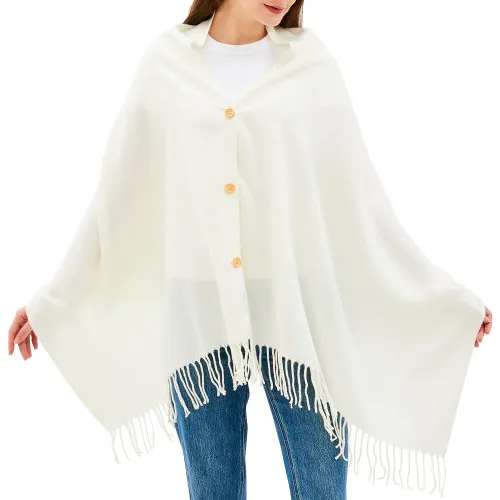 Alpine Swiss Womens Shawl Evening Wrap Pashmina Large Scarf Fringe Cape Poncho