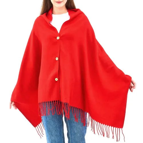 Alpine Swiss Womens Shawl Evening Wrap Pashmina Large Scarf Fringe Cape Poncho