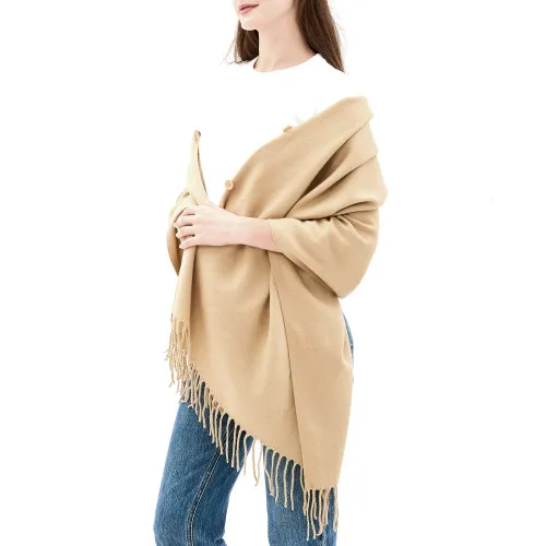 Alpine Swiss Womens Shawl Evening Wrap Pashmina Large Scarf Fringe Cape Poncho