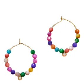 ANNI LU Carnival Hoop Earrings - Rainbow