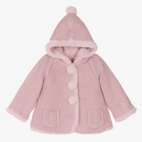 Baby Girls Lilac Purple Knitted Pram Coat