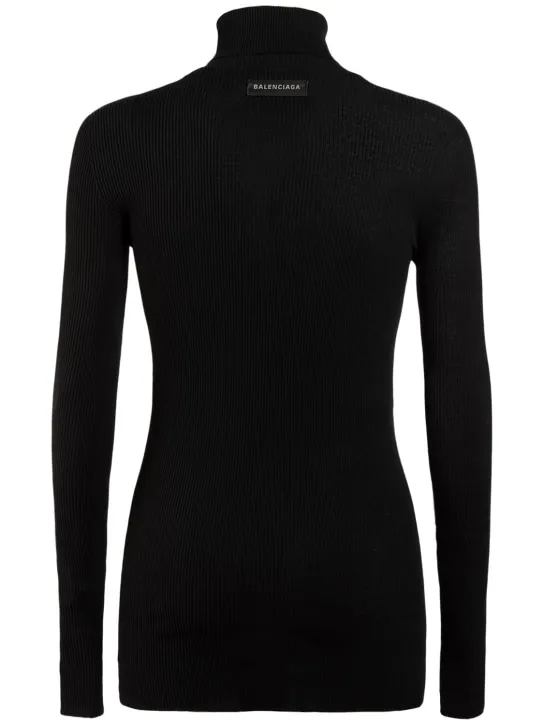 Balenciaga   Seamless fitted cotton sweater 