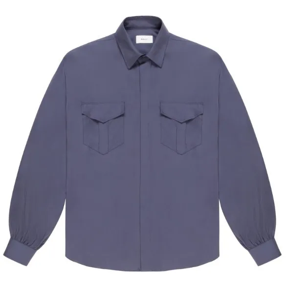 BALLY  |Silk Street Style Plain Logo Shirts