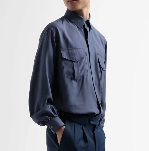 BALLY  |Silk Street Style Plain Logo Shirts