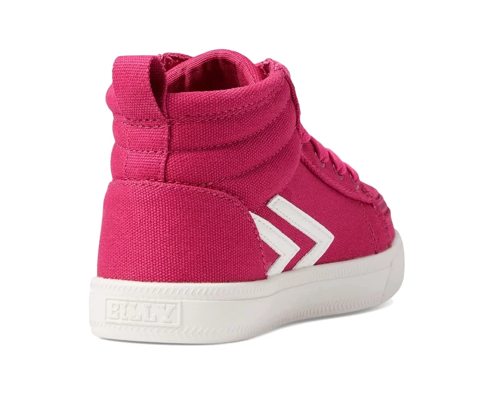 Billy Kids CS High Top Sneakers - Fuchsia/White