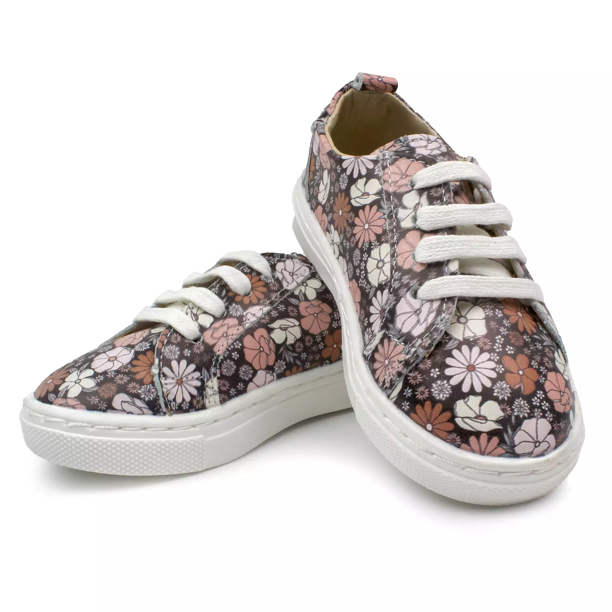 Black Floral - Low Top Sneakers