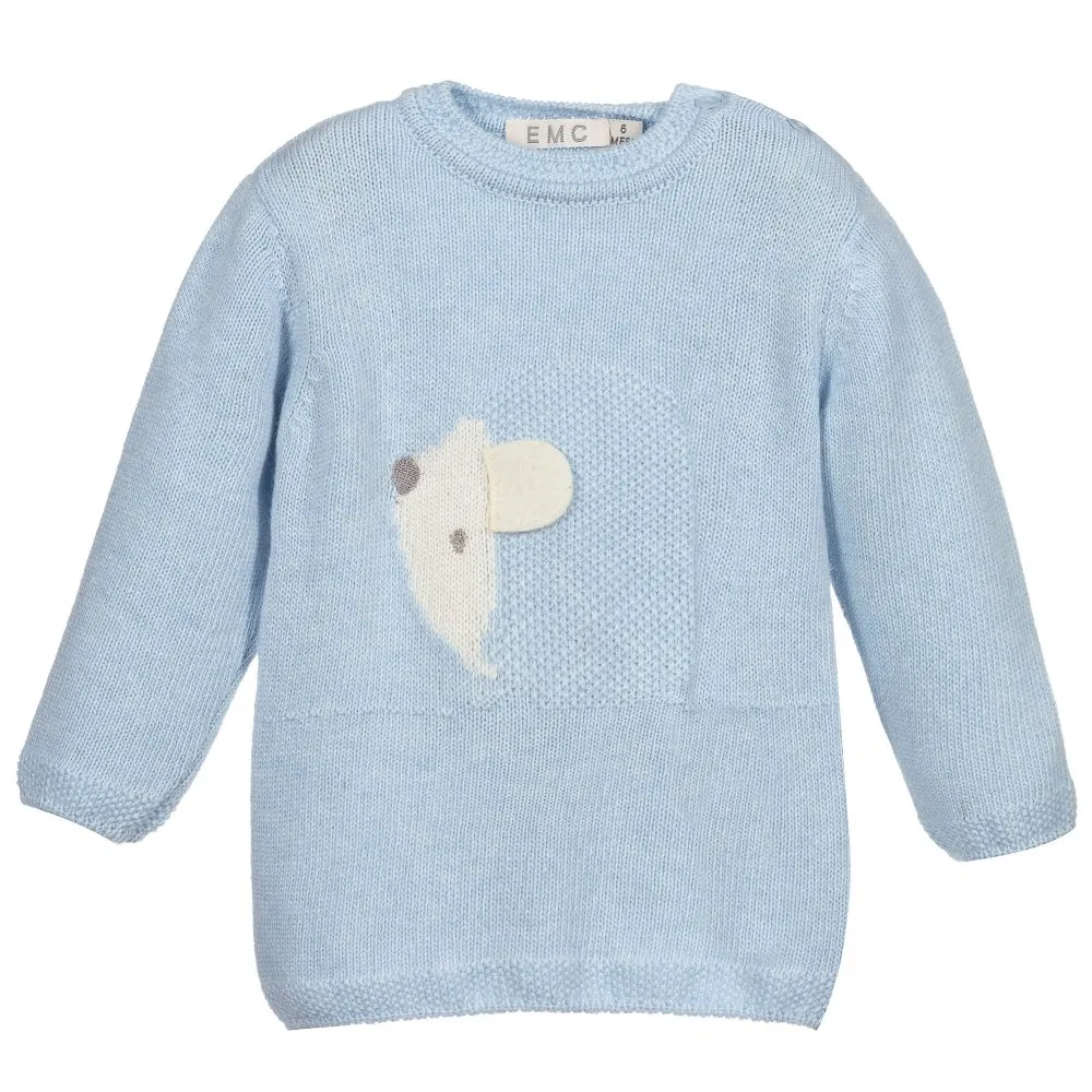 Blue Wool Baby Sweater