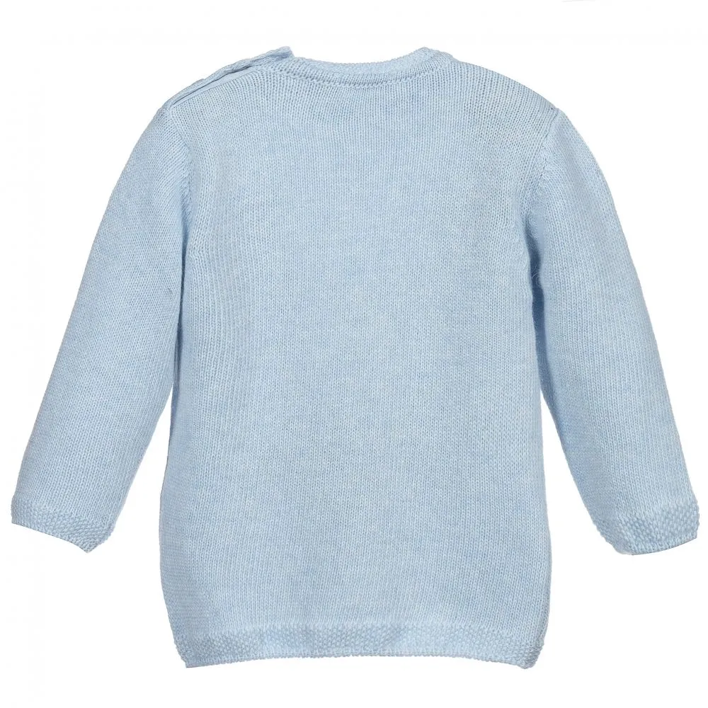 Blue Wool Baby Sweater