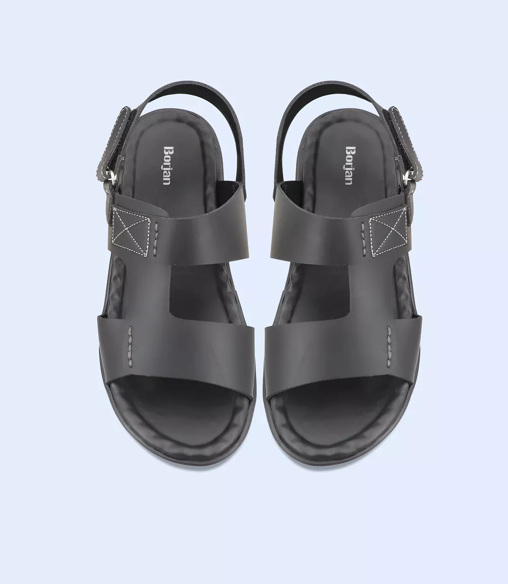 BM5616-BLACK-Men Casual Sandal