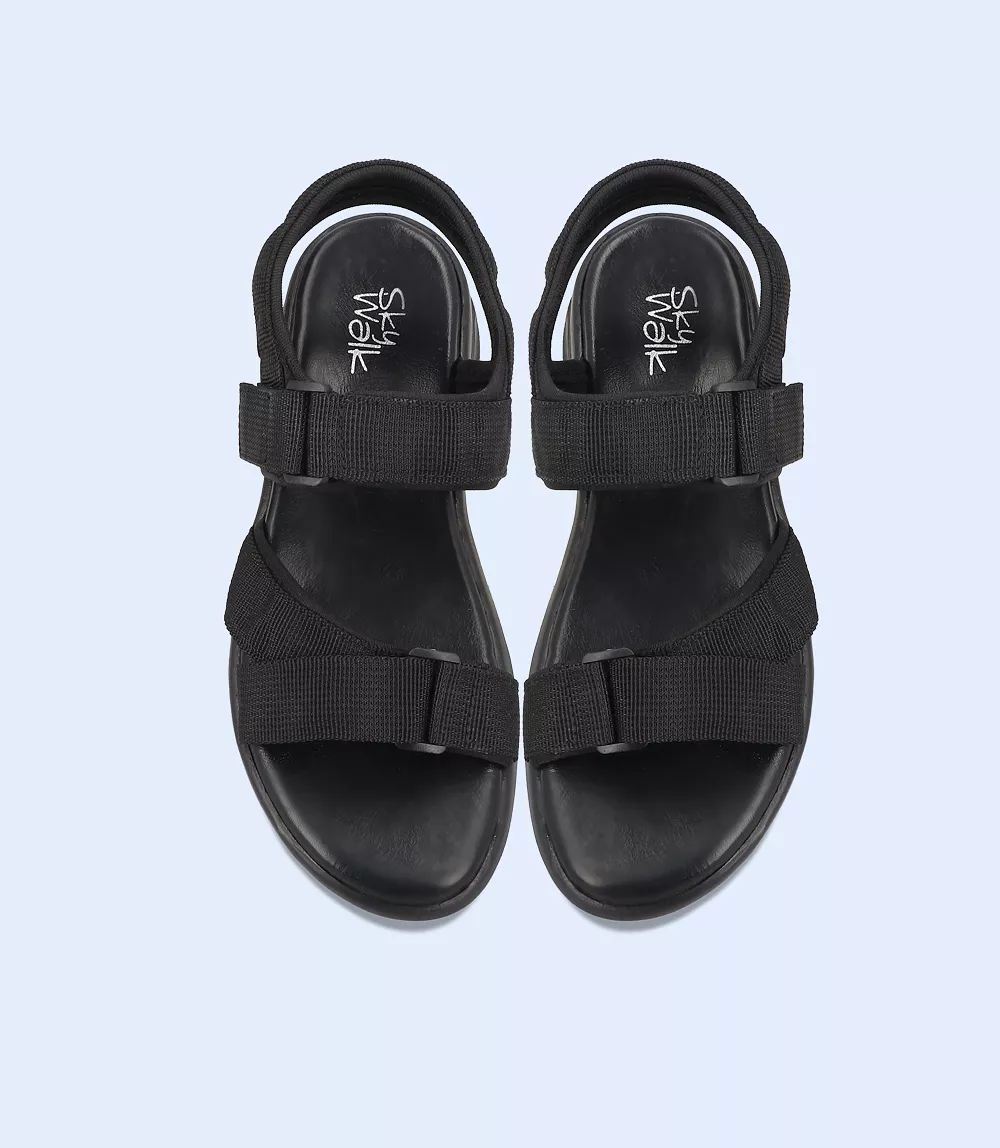 BW7661-BLACK-Women Comfort Sandal