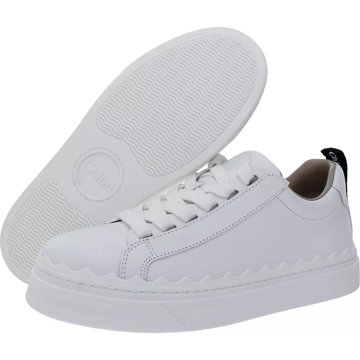 Chloe Womens Leather Platform Casual and Fashion Sneakers