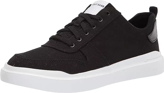 Cole Haan Grandpro Rally Canvas Court Black/Optic White Lace Up Low Top Sneakers