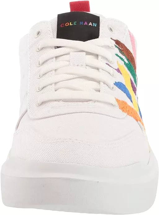 Cole Haan Grandpro Rally Canvas Court White/Love Embroidery Low Top Sneakers