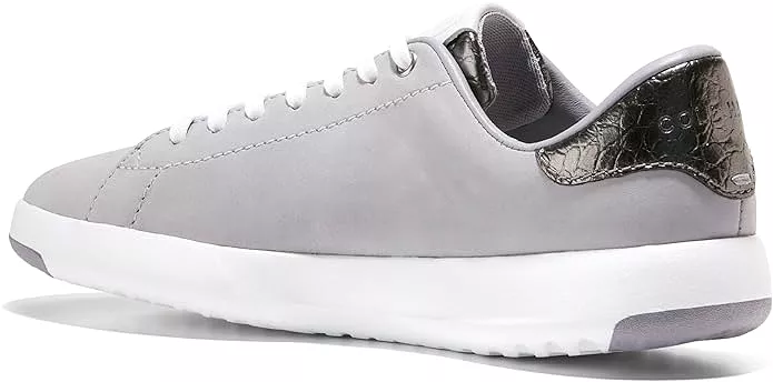 Cole Haan Grandpro Tennis Dapple Gray Tumbled Nubuck Lace Up Low Top Sneakers