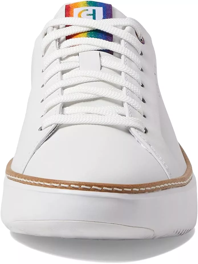 Cole Haan Grandpro Topspin White/Pride Multi Chunky Lace Up Low Top Sneakers