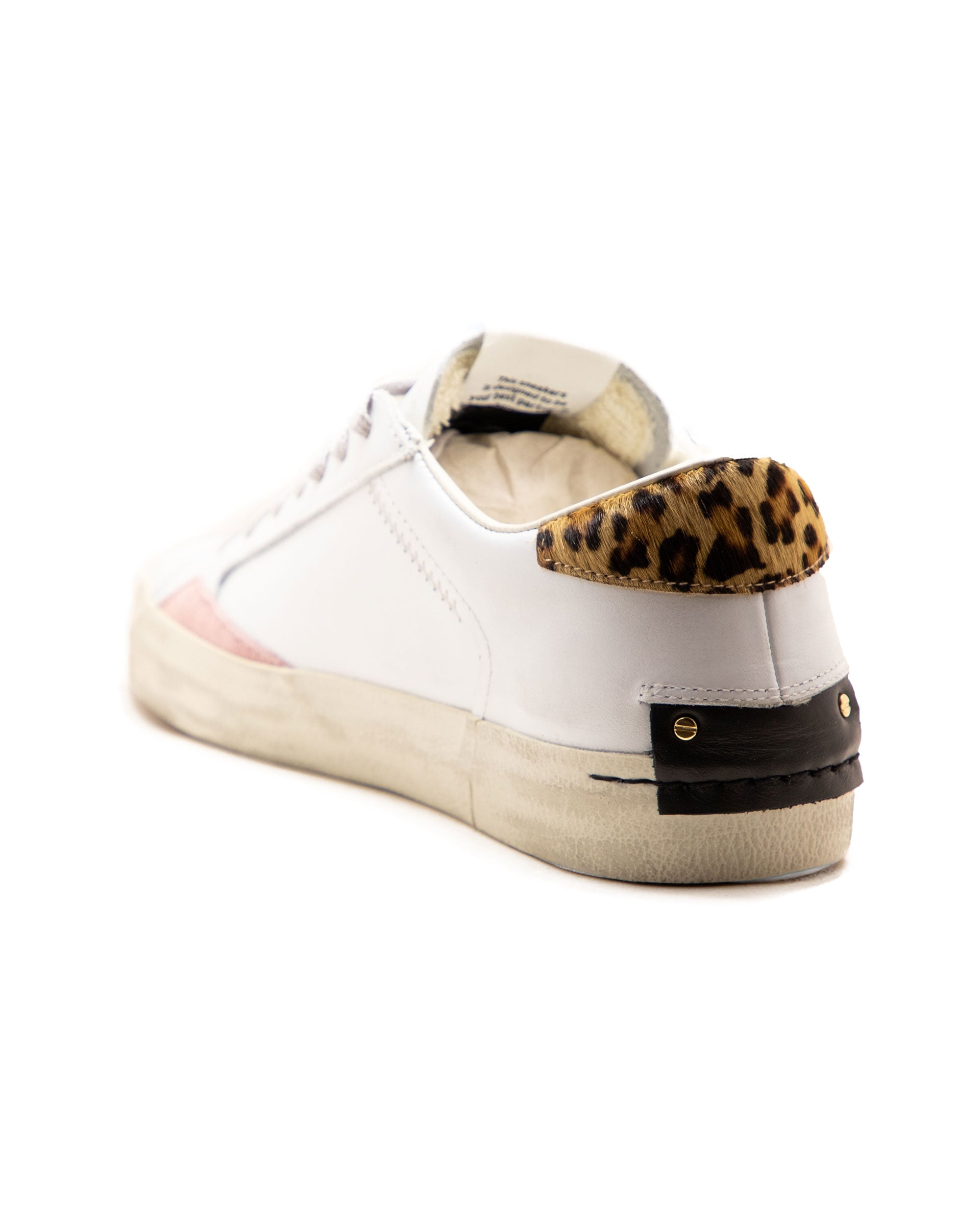 Crime London Low Top Distressed Leopardato