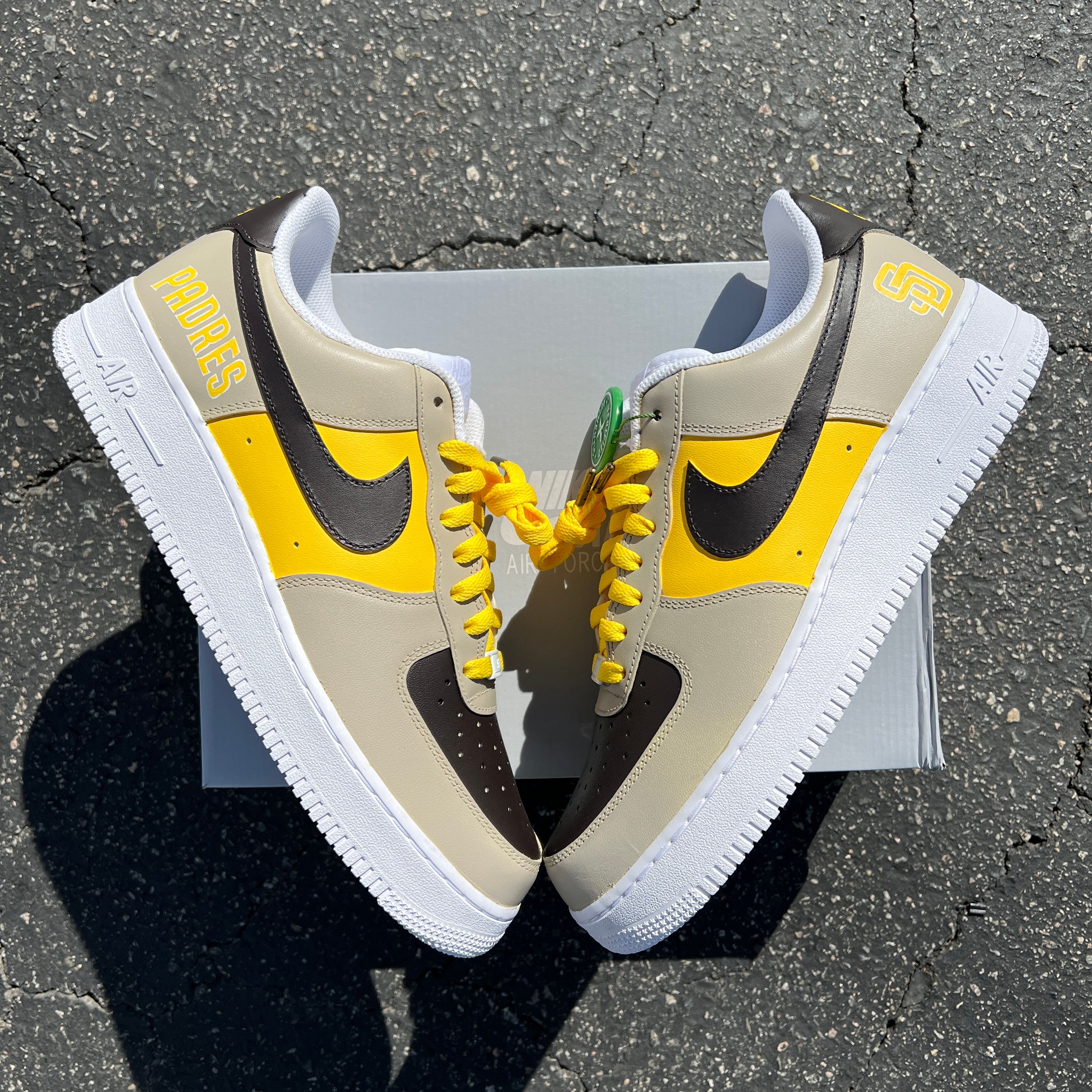 Custom Hand Painted San Diego Padres Nike Air Force 1