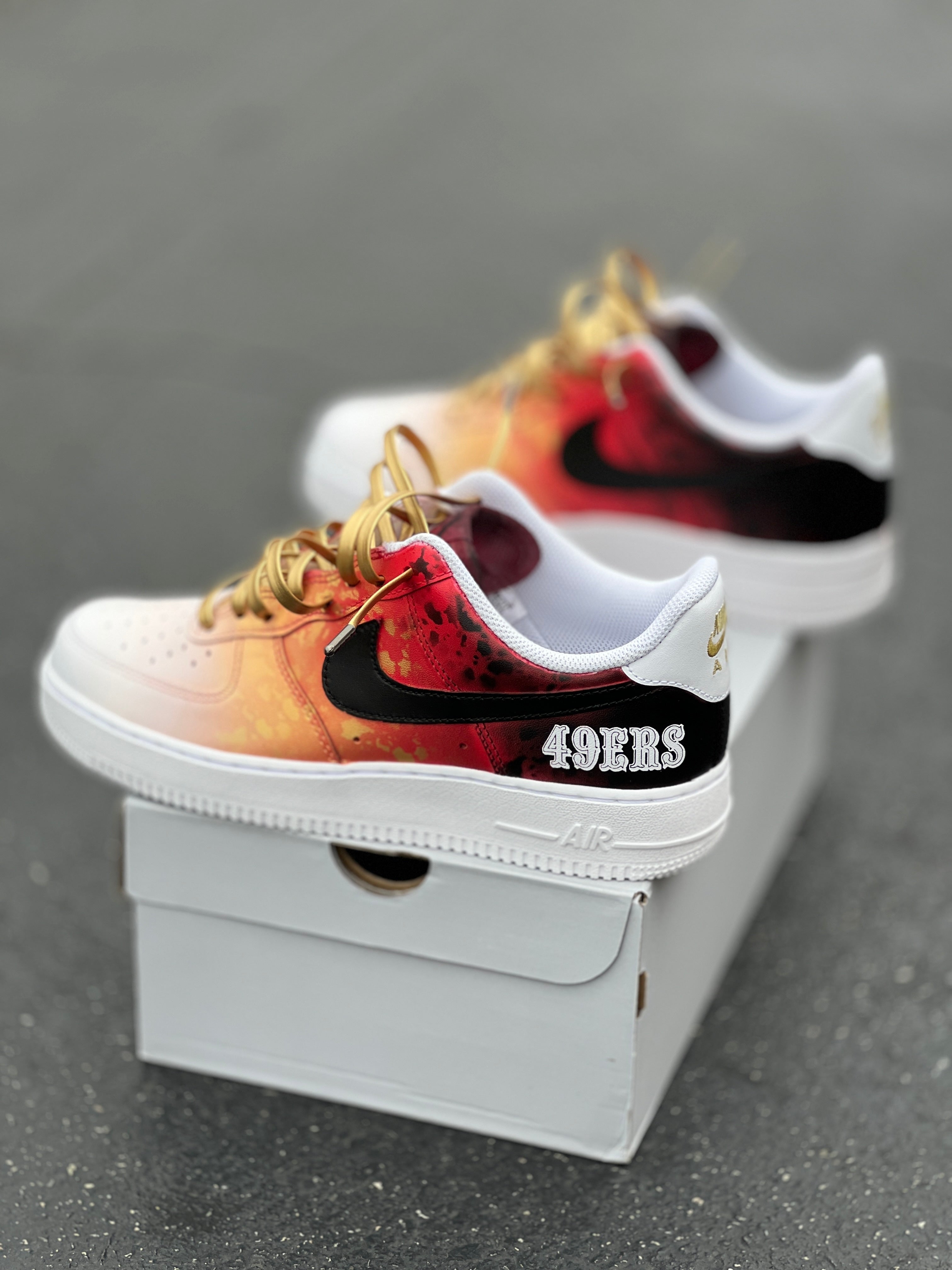 Custom Hand Painted San Francisco 49ers Nike Air Force 1