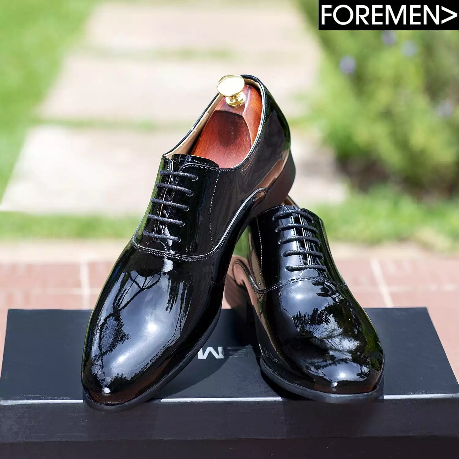 DARSH | Black Patent Leather Oxfords