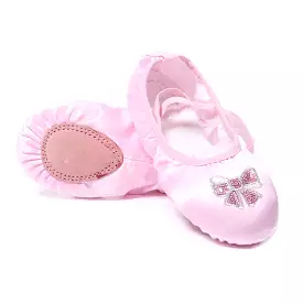 DoGeek Girls Pink Ballet Shoes, Satin Ballet Pumps Dance Gymnastic for Adults and Children