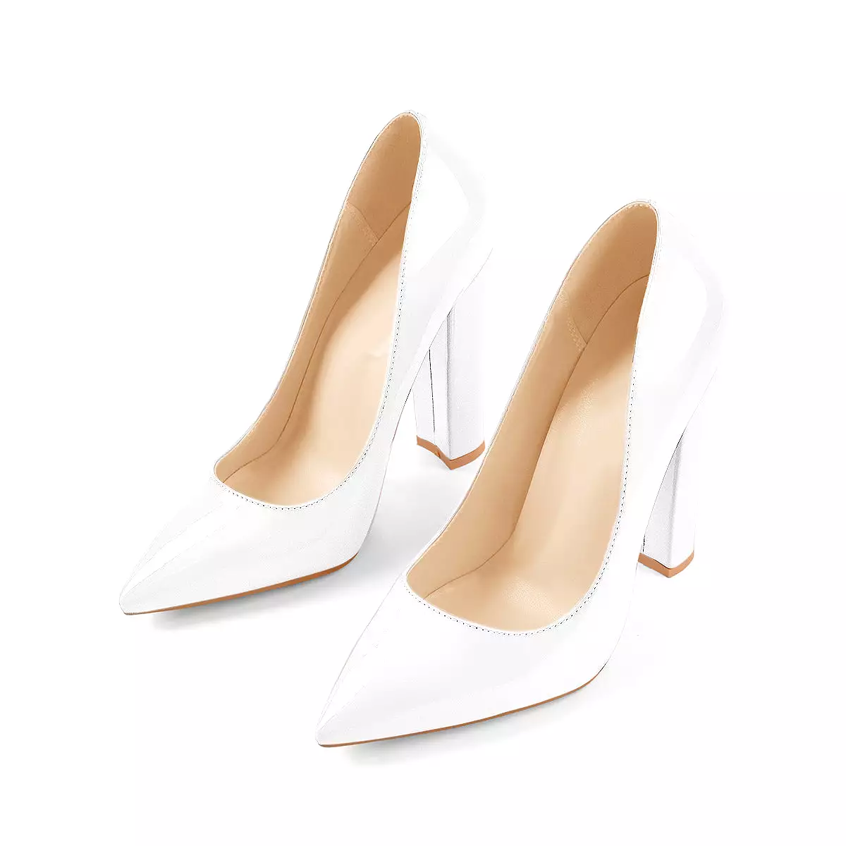 Elegant Classic Pointed Toe Chunky Heels Pumps