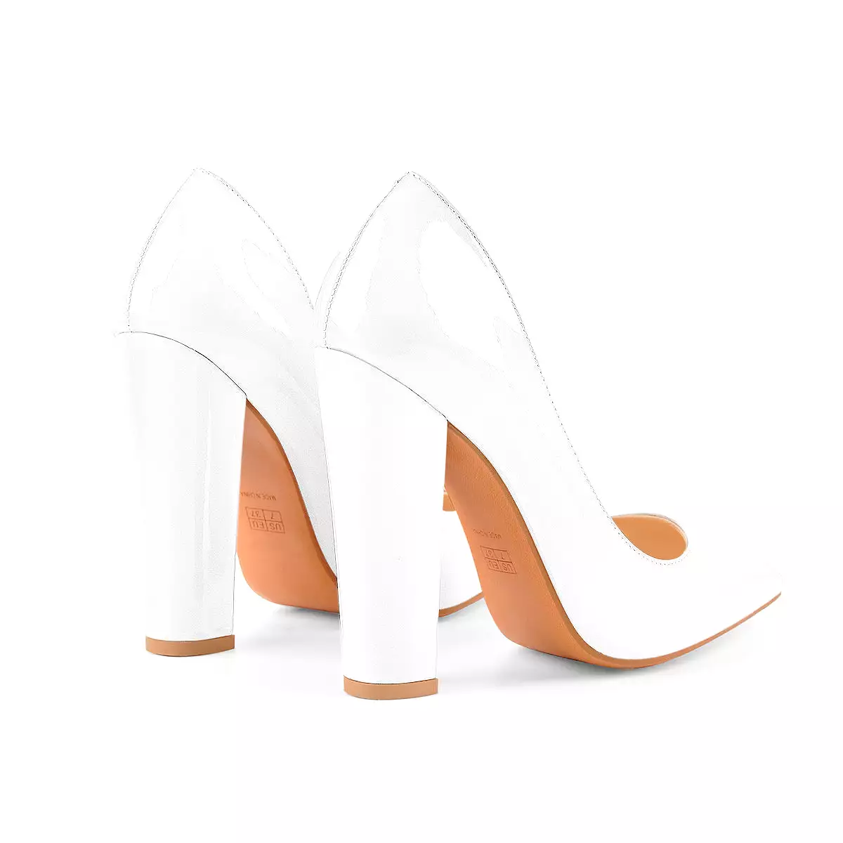 Elegant Classic Pointed Toe Chunky Heels Pumps