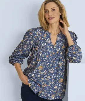 Floral Print Pull-on Blouse