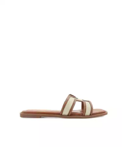 Gordy Sandal - Natural Linen/Tan